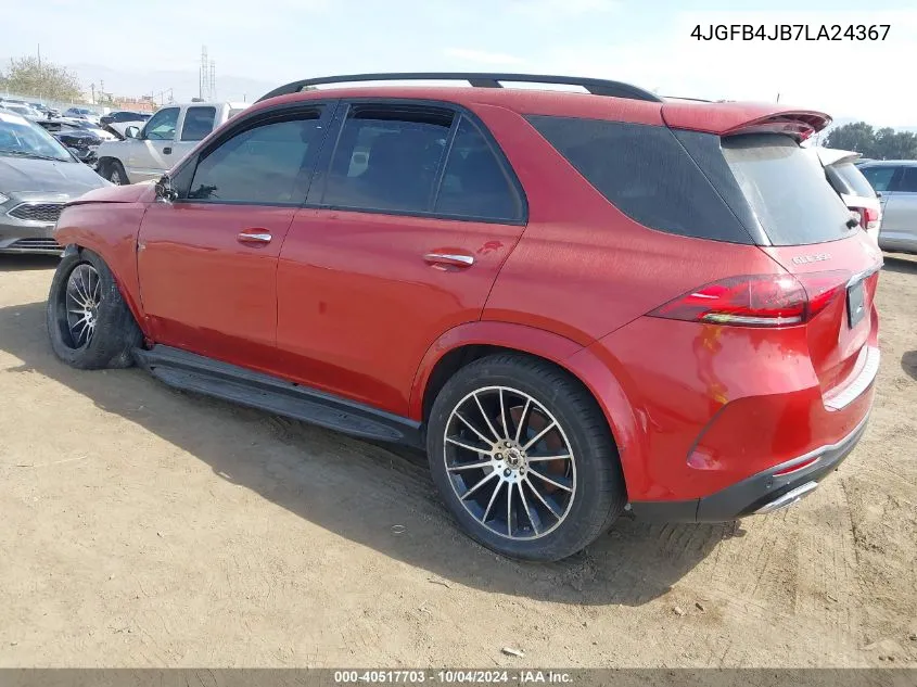 2020 Mercedes-Benz Gle 350 VIN: 4JGFB4JB7LA24367 Lot: 40517703