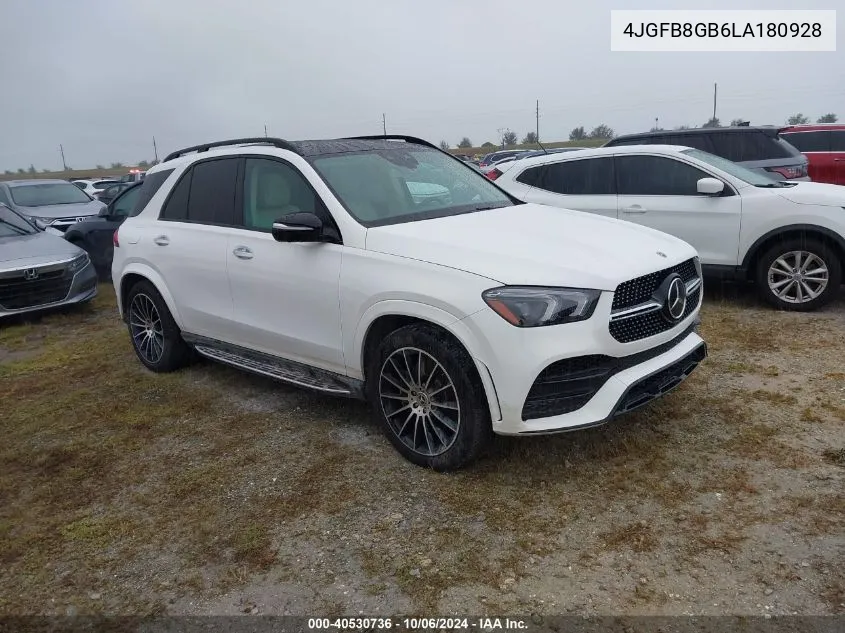 2020 Mercedes-Benz Gle 580 4Matic VIN: 4JGFB8GB6LA180928 Lot: 40530736