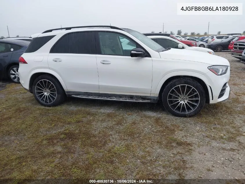 2020 Mercedes-Benz Gle 580 4Matic VIN: 4JGFB8GB6LA180928 Lot: 40530736