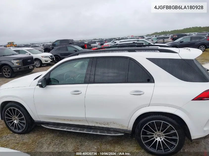 2020 Mercedes-Benz Gle 580 4Matic VIN: 4JGFB8GB6LA180928 Lot: 40530736