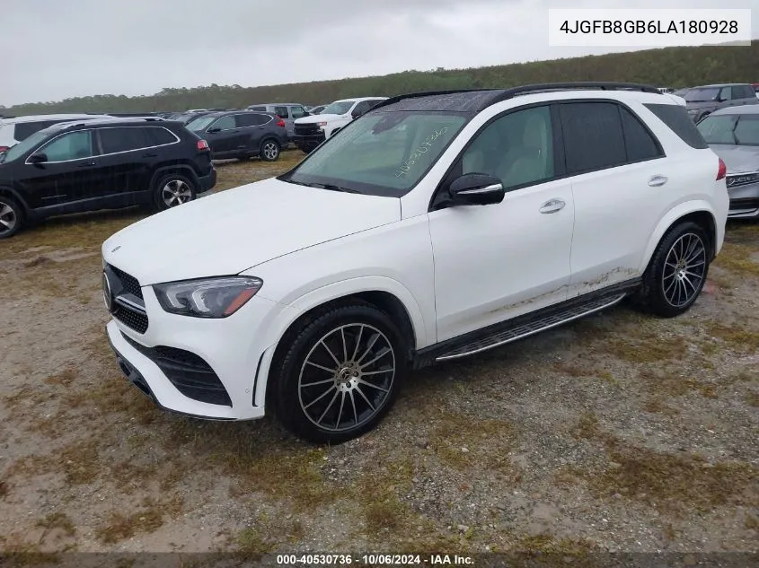 2020 Mercedes-Benz Gle 580 4Matic VIN: 4JGFB8GB6LA180928 Lot: 40530736