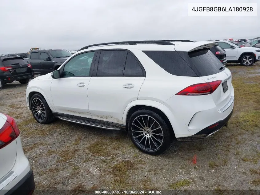 2020 Mercedes-Benz Gle 580 4Matic VIN: 4JGFB8GB6LA180928 Lot: 40530736