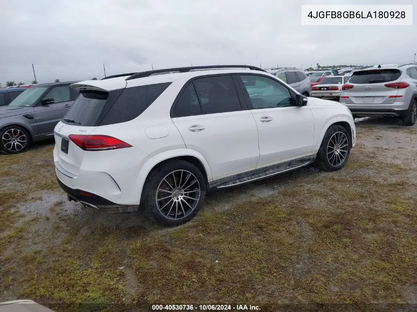 2020 Mercedes-Benz Gle 580 4Matic VIN: 4JGFB8GB6LA180928 Lot: 40530736