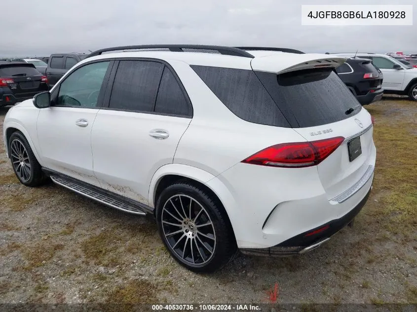 2020 Mercedes-Benz Gle 580 4Matic VIN: 4JGFB8GB6LA180928 Lot: 40530736