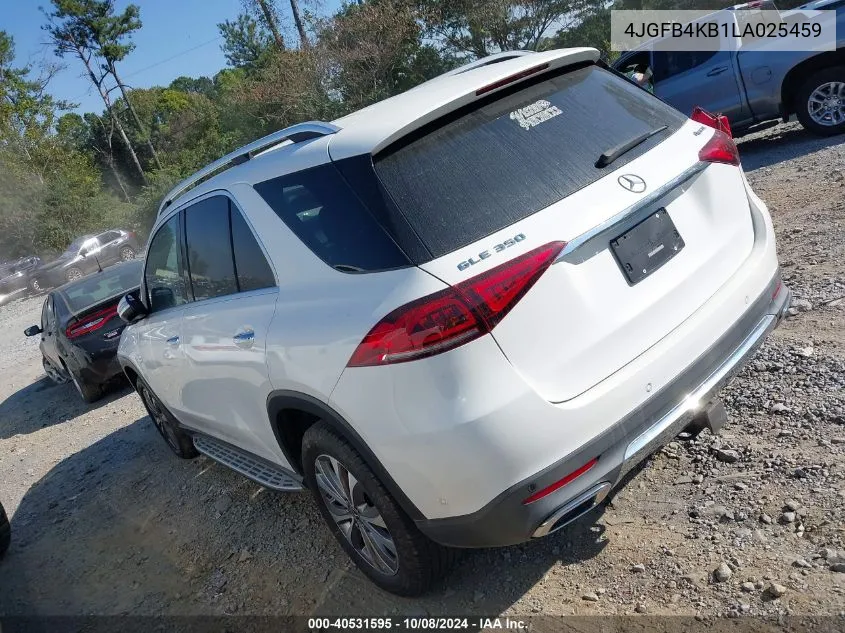 2020 Mercedes-Benz Gle 350 4Matic VIN: 4JGFB4KB1LA025459 Lot: 40531595