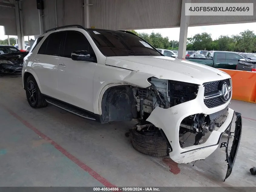 2020 Mercedes-Benz Gle 450 450 4Matic VIN: 4JGFB5KBXLA024669 Lot: 40534886