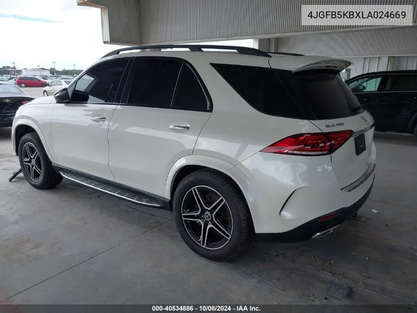 2020 Mercedes-Benz Gle 450 450 4Matic VIN: 4JGFB5KBXLA024669 Lot: 40534886