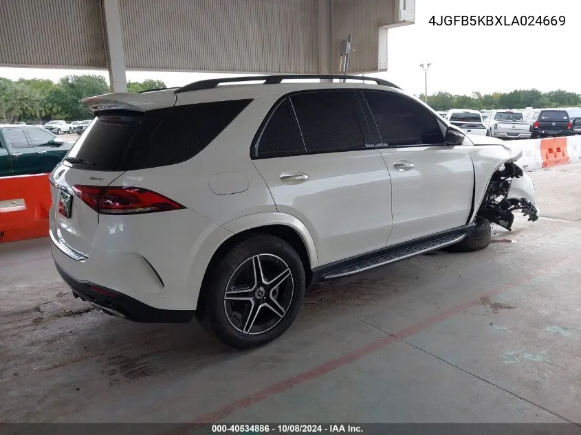 2020 Mercedes-Benz Gle 450 450 4Matic VIN: 4JGFB5KBXLA024669 Lot: 40534886