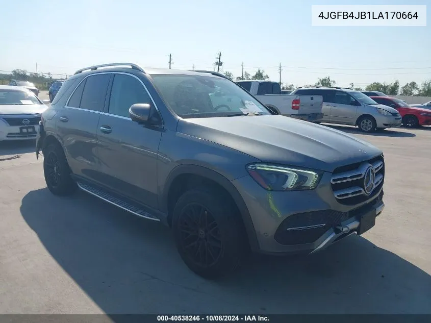 2020 Mercedes-Benz Gle 350 350 VIN: 4JGFB4JB1LA170664 Lot: 40538246