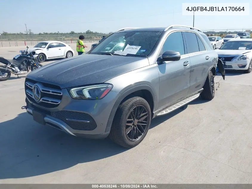 2020 Mercedes-Benz Gle 350 350 VIN: 4JGFB4JB1LA170664 Lot: 40538246