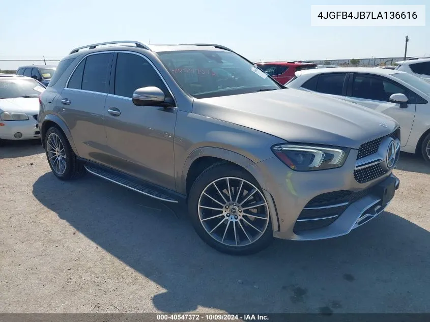 2020 Mercedes-Benz Gle 350 VIN: 4JGFB4JB7LA136616 Lot: 40547372