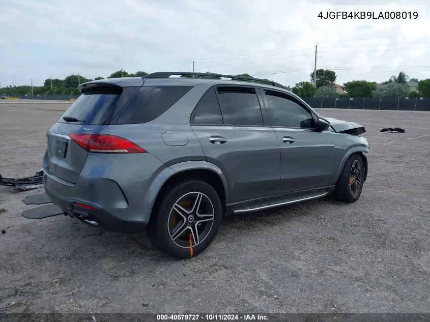 2020 Mercedes-Benz Gle 350 4Matic VIN: 4JGFB4KB9LA008019 Lot: 40579727