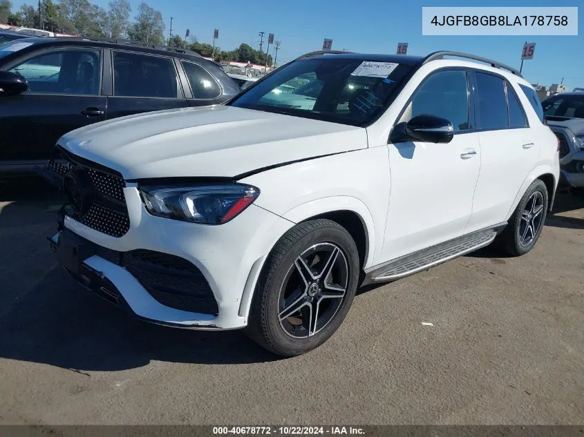 2020 Mercedes-Benz Gle 580 4Matic VIN: 4JGFB8GB8LA178758 Lot: 40678772