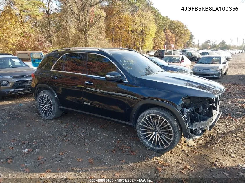 2020 Mercedes-Benz Gle 450 4Matic VIN: 4JGFB5KB8LA100356 Lot: 40685485