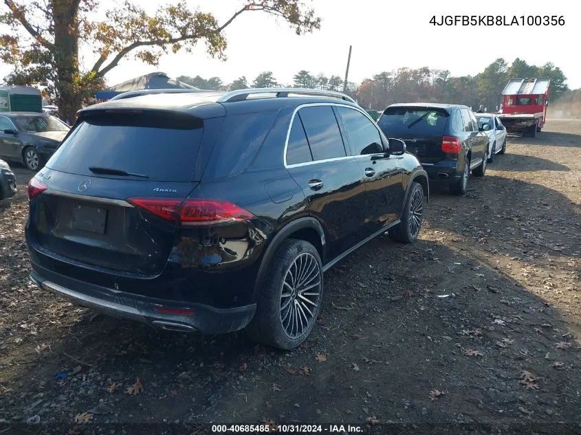 2020 Mercedes-Benz Gle 450 4Matic VIN: 4JGFB5KB8LA100356 Lot: 40685485