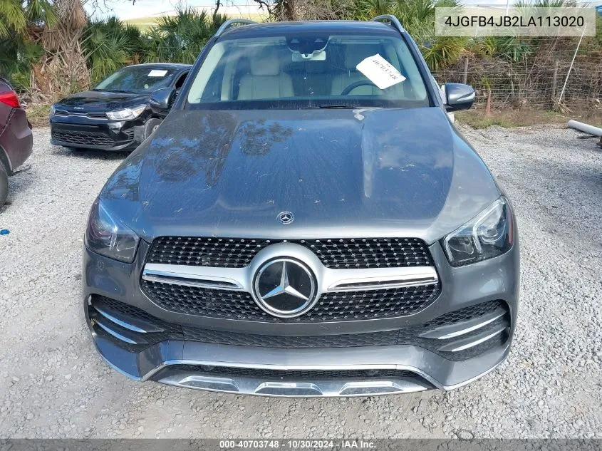 2020 Mercedes-Benz Gle 350 VIN: 4JGFB4JB2LA113020 Lot: 40703748