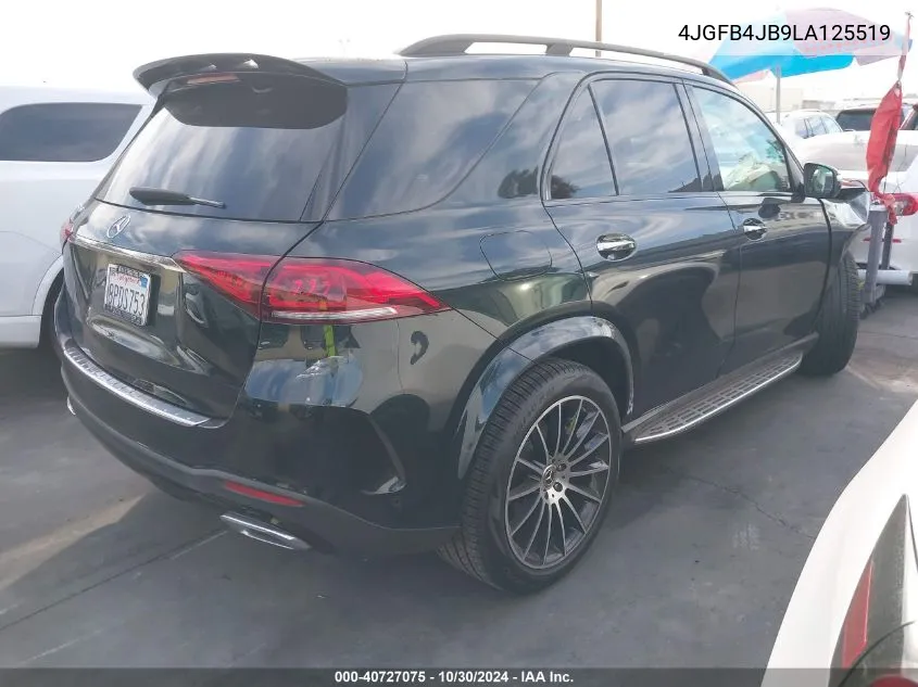 2020 Mercedes-Benz Gle 350 VIN: 4JGFB4JB9LA125519 Lot: 40727075