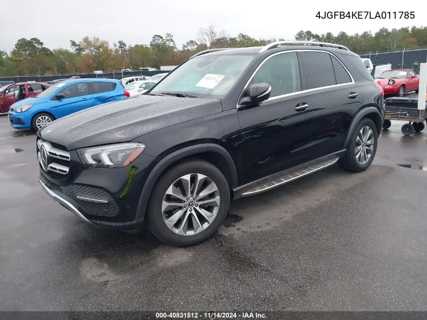 2020 Mercedes-Benz Gle 350 4Matic VIN: 4JGFB4KE7LA011785 Lot: 40831512