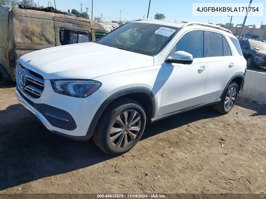 2020 Mercedes-Benz Gle 350 4Matic VIN: 4JGFB4KB9LA171754 Lot: 40833570