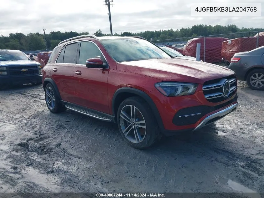 2020 Mercedes-Benz Gle 450 4Matic VIN: 4JGFB5KB3LA204768 Lot: 40867244