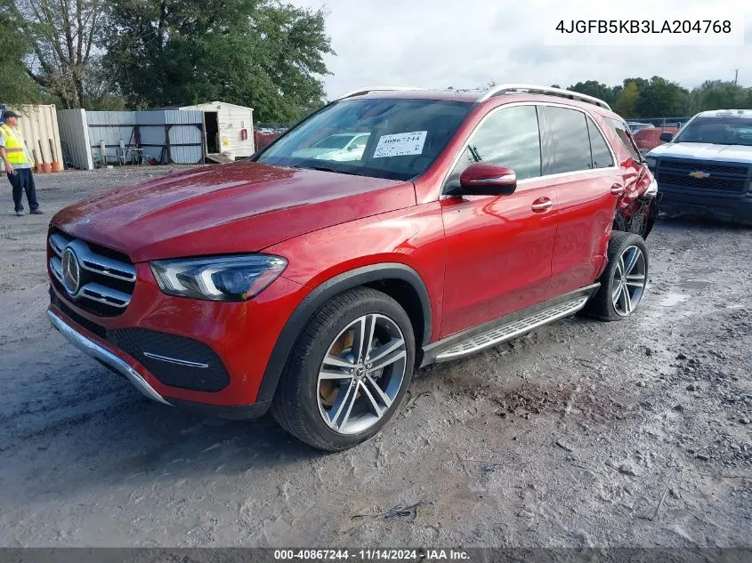 2020 Mercedes-Benz Gle 450 4Matic VIN: 4JGFB5KB3LA204768 Lot: 40867244