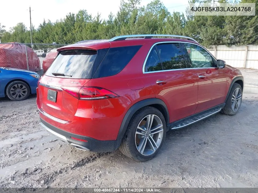 2020 Mercedes-Benz Gle 450 4Matic VIN: 4JGFB5KB3LA204768 Lot: 40867244