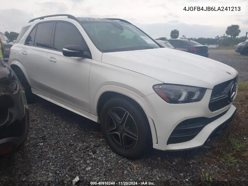 2020 Mercedes-Benz Gle 350 VIN: 4JGFB4JB6LA241213 Lot: 40910248