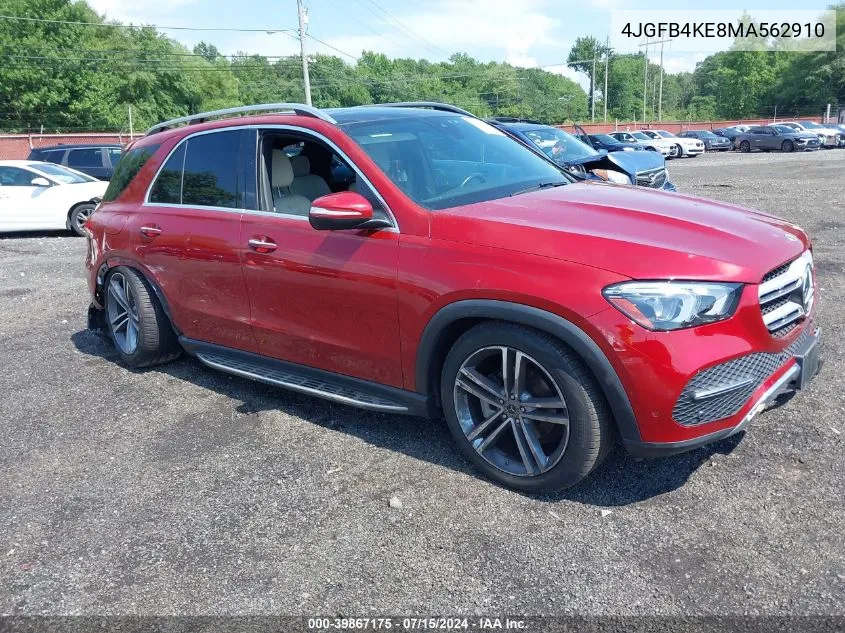 2021 Mercedes-Benz Gle 350 4Matic VIN: 4JGFB4KE8MA562910 Lot: 39867175