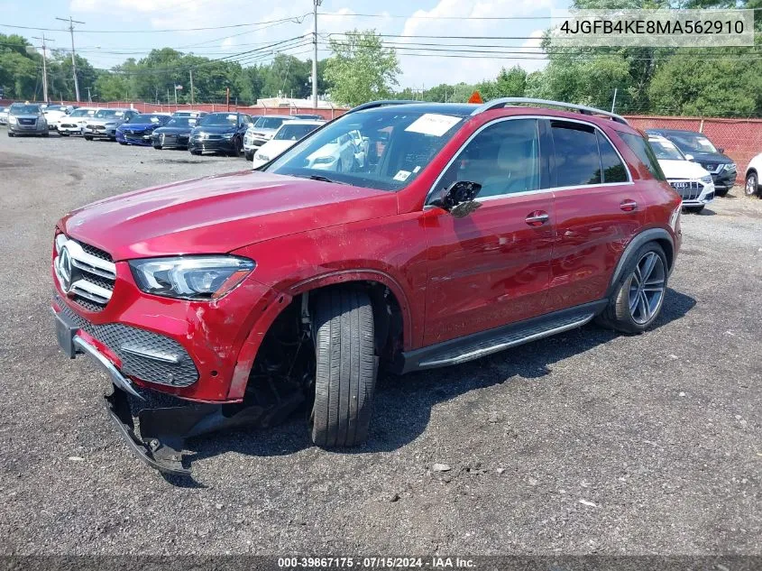 2021 Mercedes-Benz Gle 350 4Matic VIN: 4JGFB4KE8MA562910 Lot: 39867175