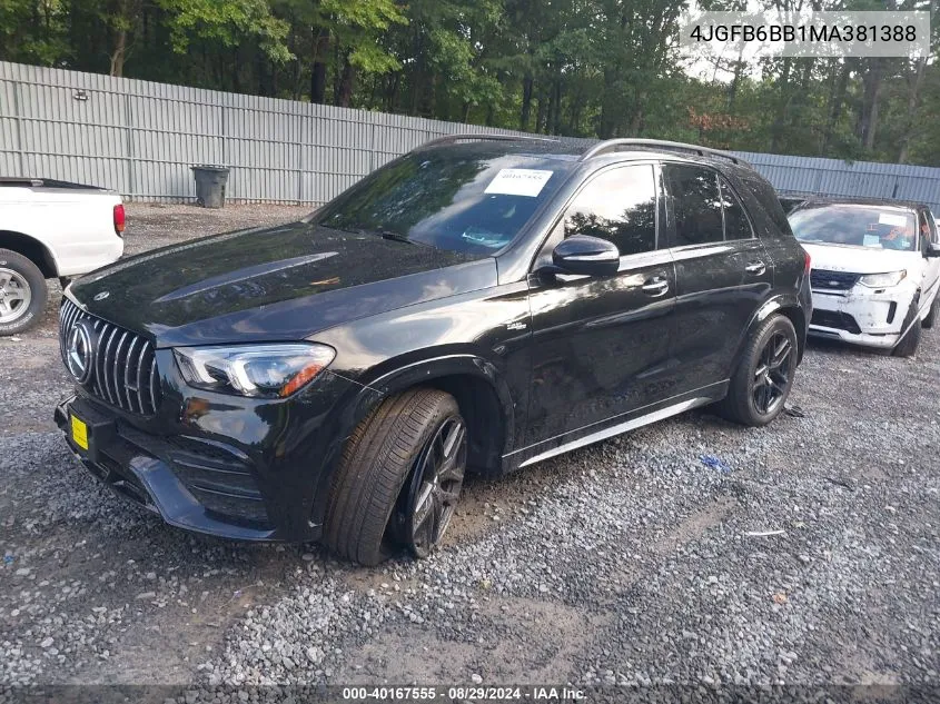 2021 Mercedes-Benz Amg Gle 53 4Matic VIN: 4JGFB6BB1MA381388 Lot: 40167555