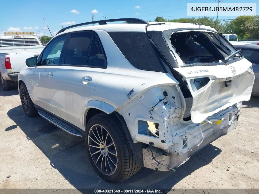 2021 Mercedes-Benz Gle 350 350 VIN: 4JGFB4JB5MA482729 Lot: 40321549