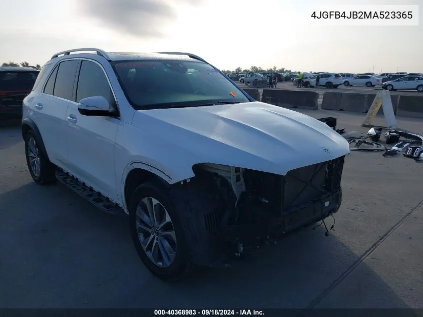 2021 Mercedes-Benz Gle 350 VIN: 4JGFB4JB2MA523365 Lot: 40368983