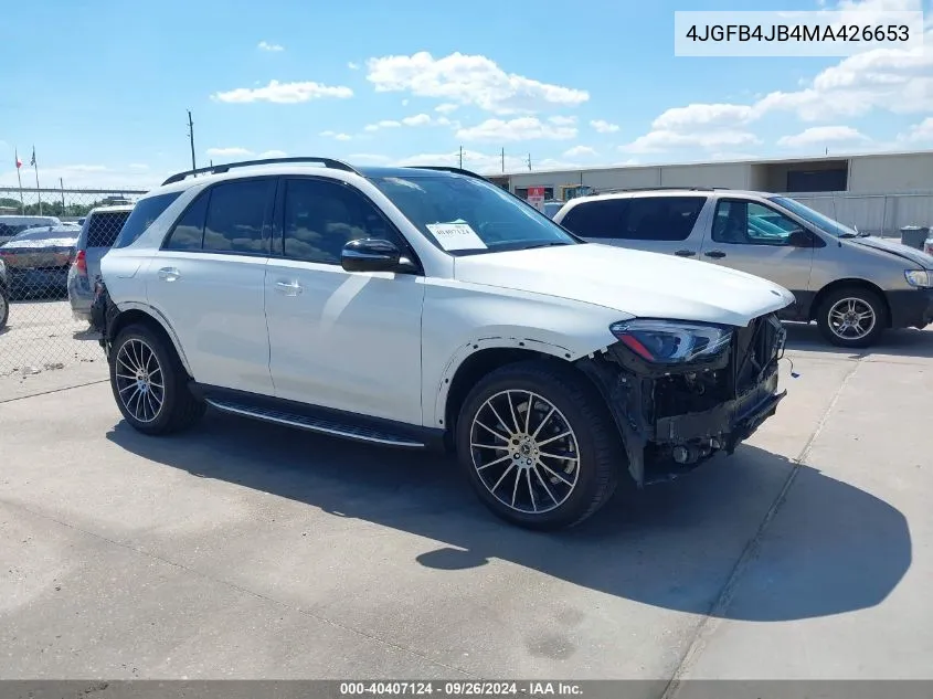 2021 Mercedes-Benz Gle 350 VIN: 4JGFB4JB4MA426653 Lot: 40407124