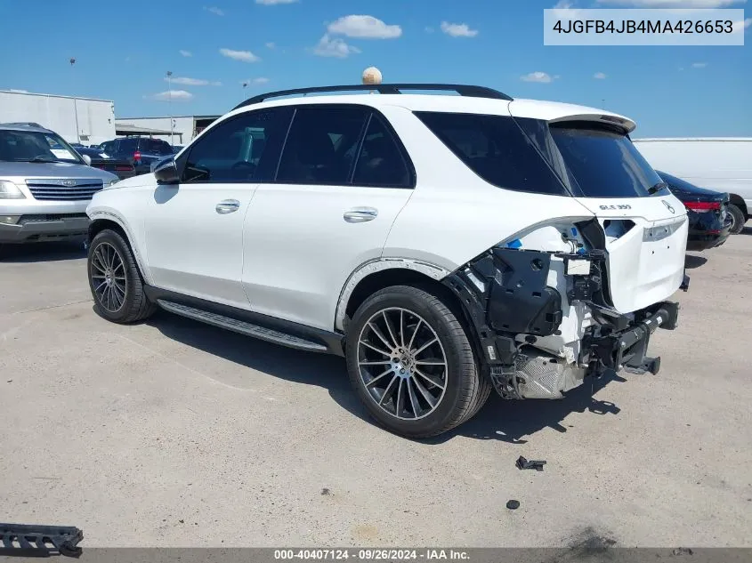 2021 Mercedes-Benz Gle 350 VIN: 4JGFB4JB4MA426653 Lot: 40407124