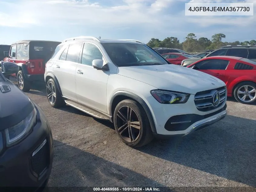 2021 Mercedes-Benz Gle 350 VIN: 4JGFB4JE4MA367730 Lot: 40469585