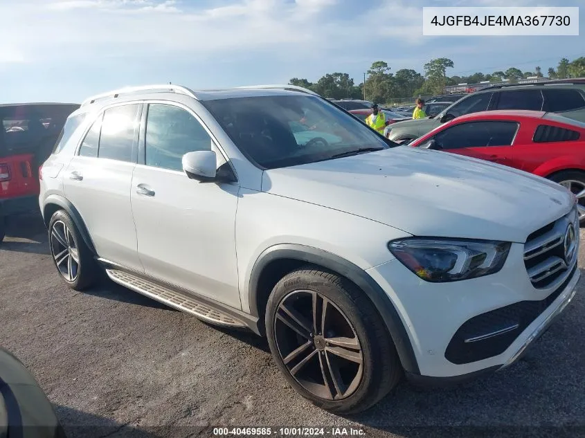 2021 Mercedes-Benz Gle 350 VIN: 4JGFB4JE4MA367730 Lot: 40469585