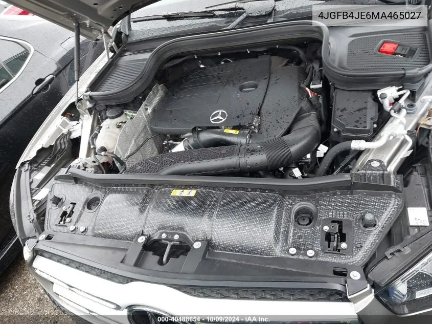 2021 Mercedes-Benz Gle 350 VIN: 4JGFB4JE6MA465027 Lot: 40488654