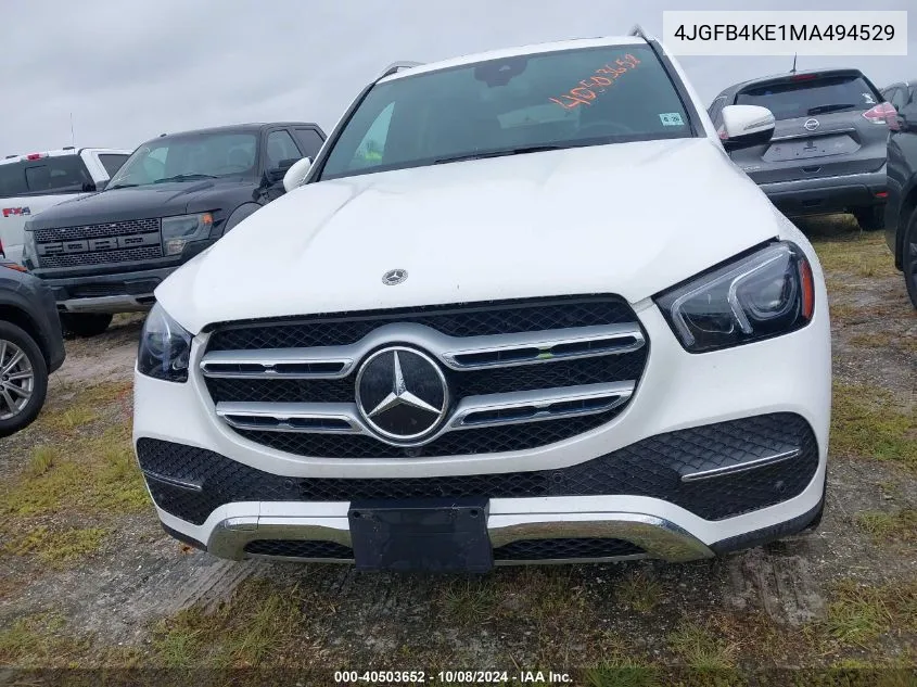 2021 Mercedes-Benz Gle 350 4Matic VIN: 4JGFB4KE1MA494529 Lot: 40503652