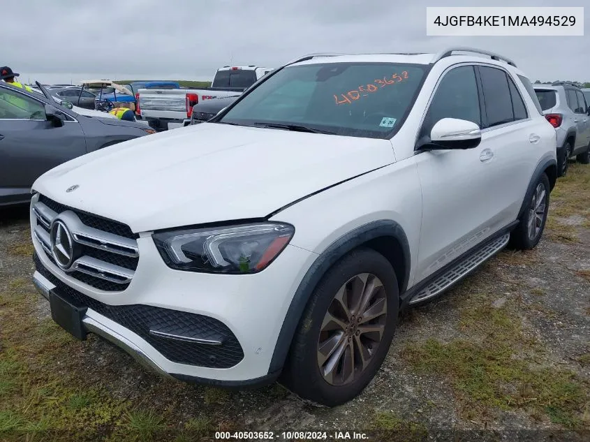 2021 Mercedes-Benz Gle 350 4Matic VIN: 4JGFB4KE1MA494529 Lot: 40503652