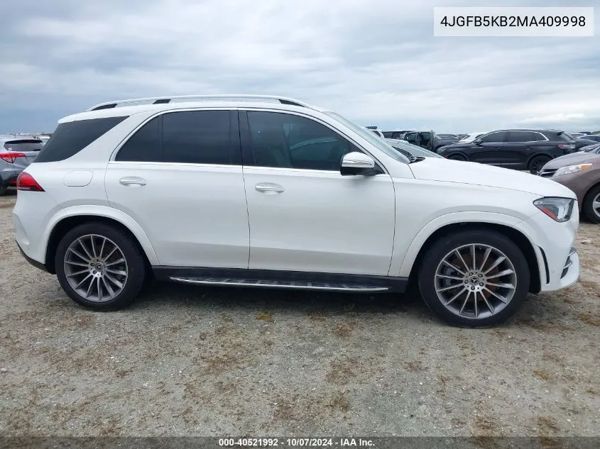 2021 Mercedes-Benz Gle 450 4Matic VIN: 4JGFB5KB2MA409998 Lot: 40521992