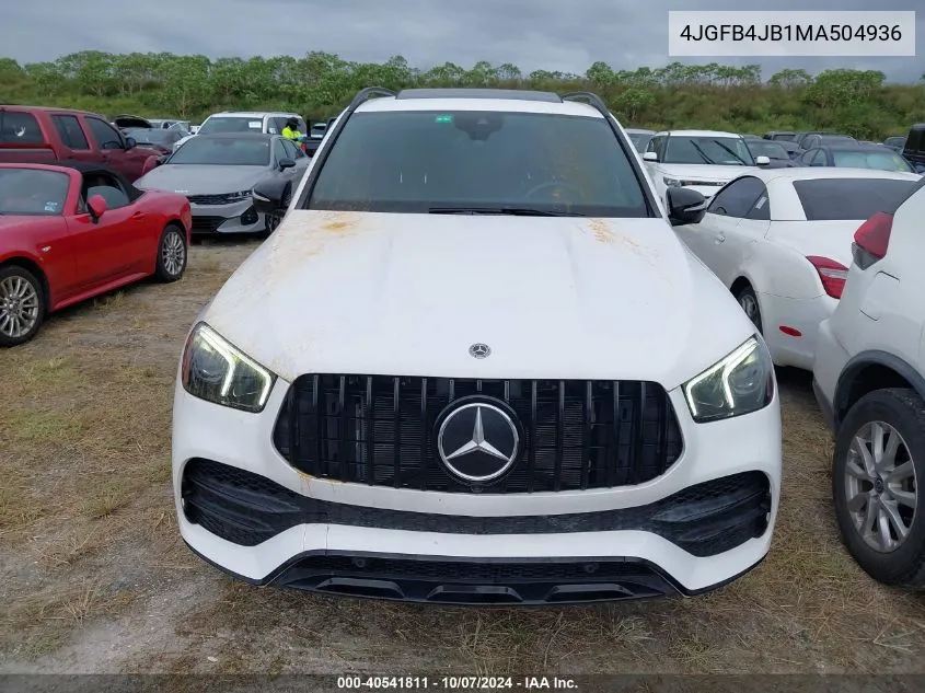 2021 Mercedes-Benz Gle 350 VIN: 4JGFB4JB1MA504936 Lot: 40541811