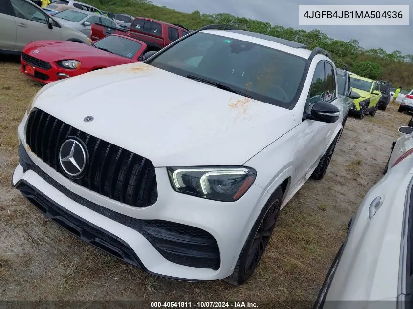 2021 Mercedes-Benz Gle 350 VIN: 4JGFB4JB1MA504936 Lot: 40541811