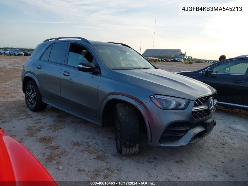 2021 Mercedes-Benz Gle 350 4Matic VIN: 4JGFB4KB3MA545213 Lot: 40618463