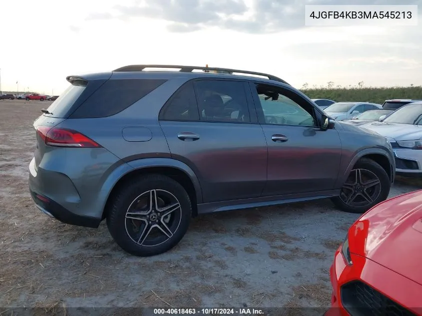 2021 Mercedes-Benz Gle 350 4Matic VIN: 4JGFB4KB3MA545213 Lot: 40618463