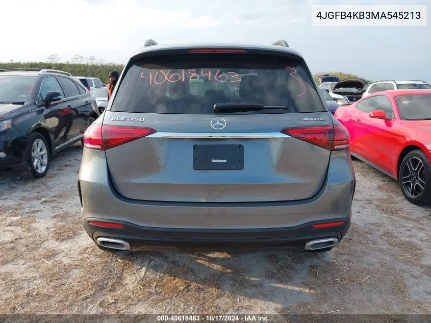 2021 Mercedes-Benz Gle 350 4Matic VIN: 4JGFB4KB3MA545213 Lot: 40618463