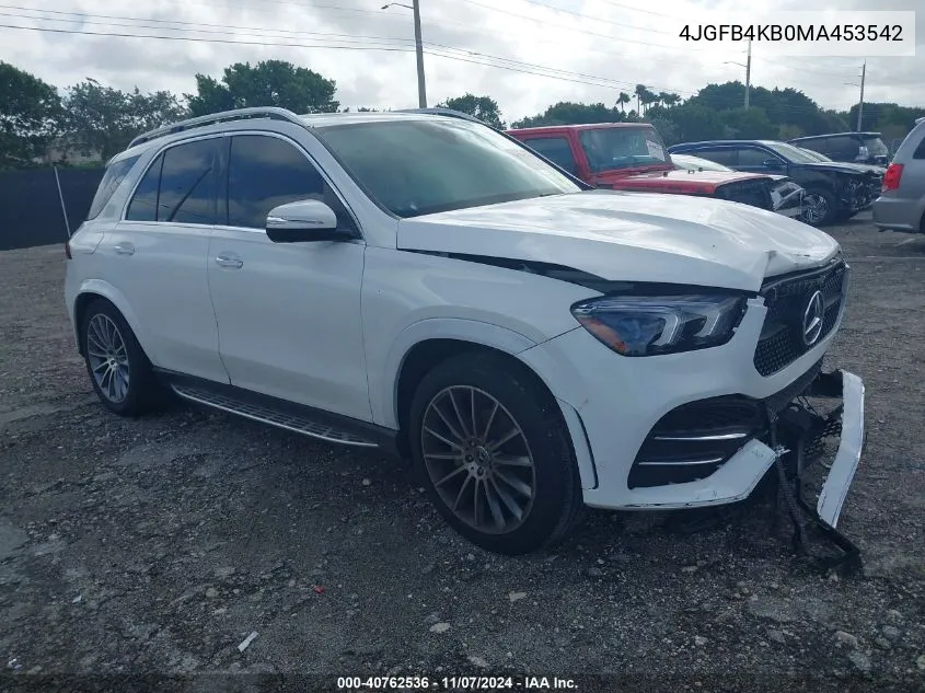 4JGFB4KB0MA453542 2021 Mercedes-Benz Gle 350 4Matic