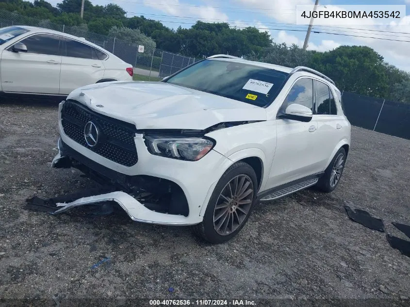 4JGFB4KB0MA453542 2021 Mercedes-Benz Gle 350 4Matic