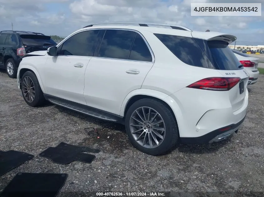 4JGFB4KB0MA453542 2021 Mercedes-Benz Gle 350 4Matic