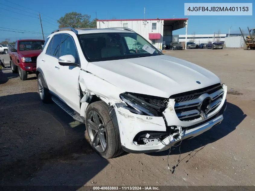 2021 Mercedes-Benz Gle 350 VIN: 4JGFB4JB2MA401153 Lot: 40853803