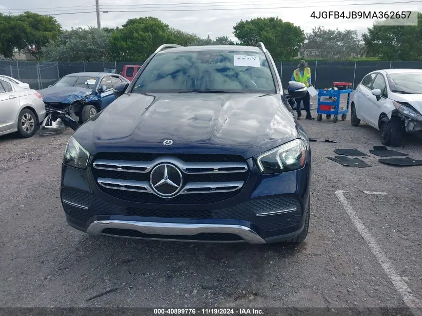 2021 Mercedes-Benz Gle 350 VIN: 4JGFB4JB9MA362657 Lot: 40899776